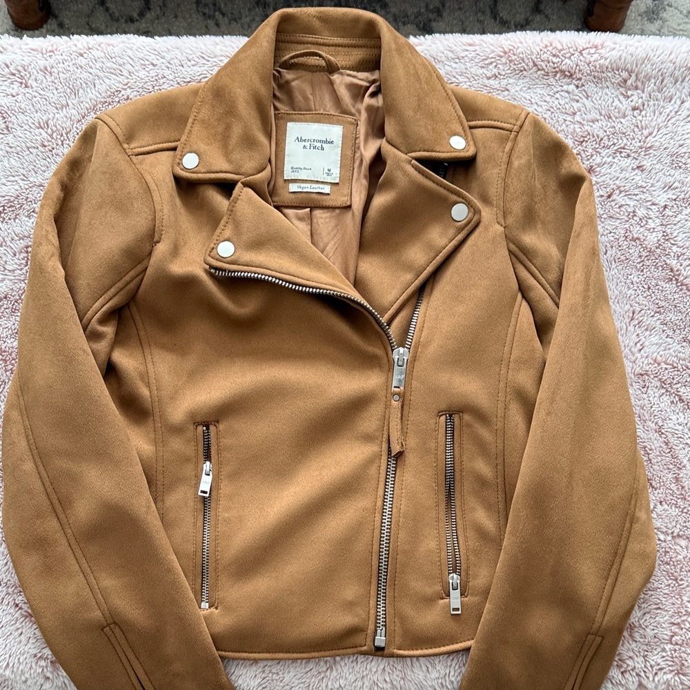 Abercrombie & Fitch Camel Moto Jacket